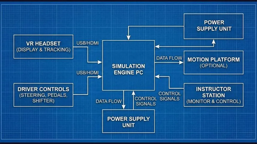 VR Driving Simulator system architecture