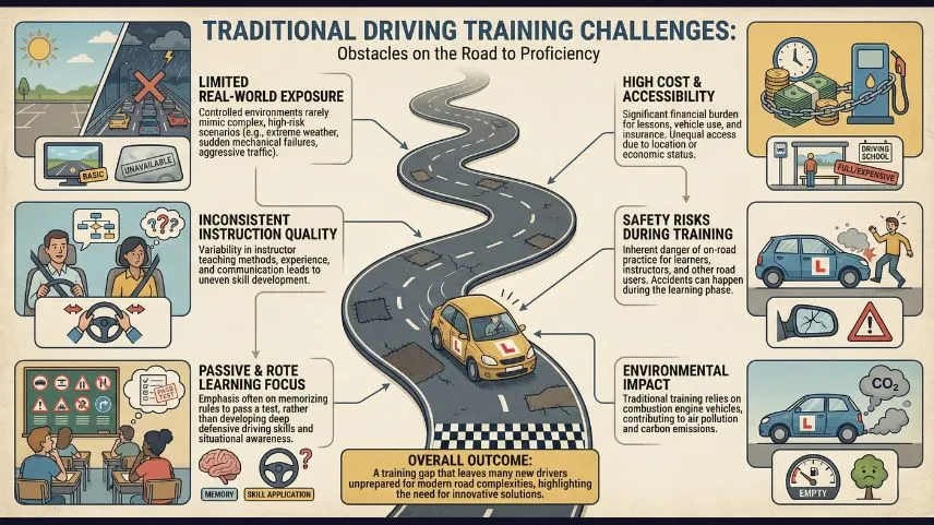VR Driving Simulator Traditional Training Challenges